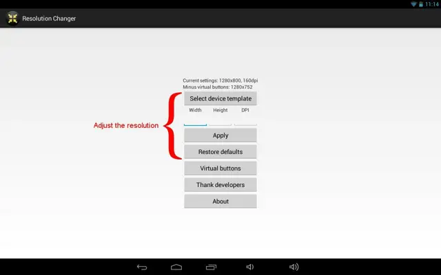 Resolution Changer android App screenshot 5